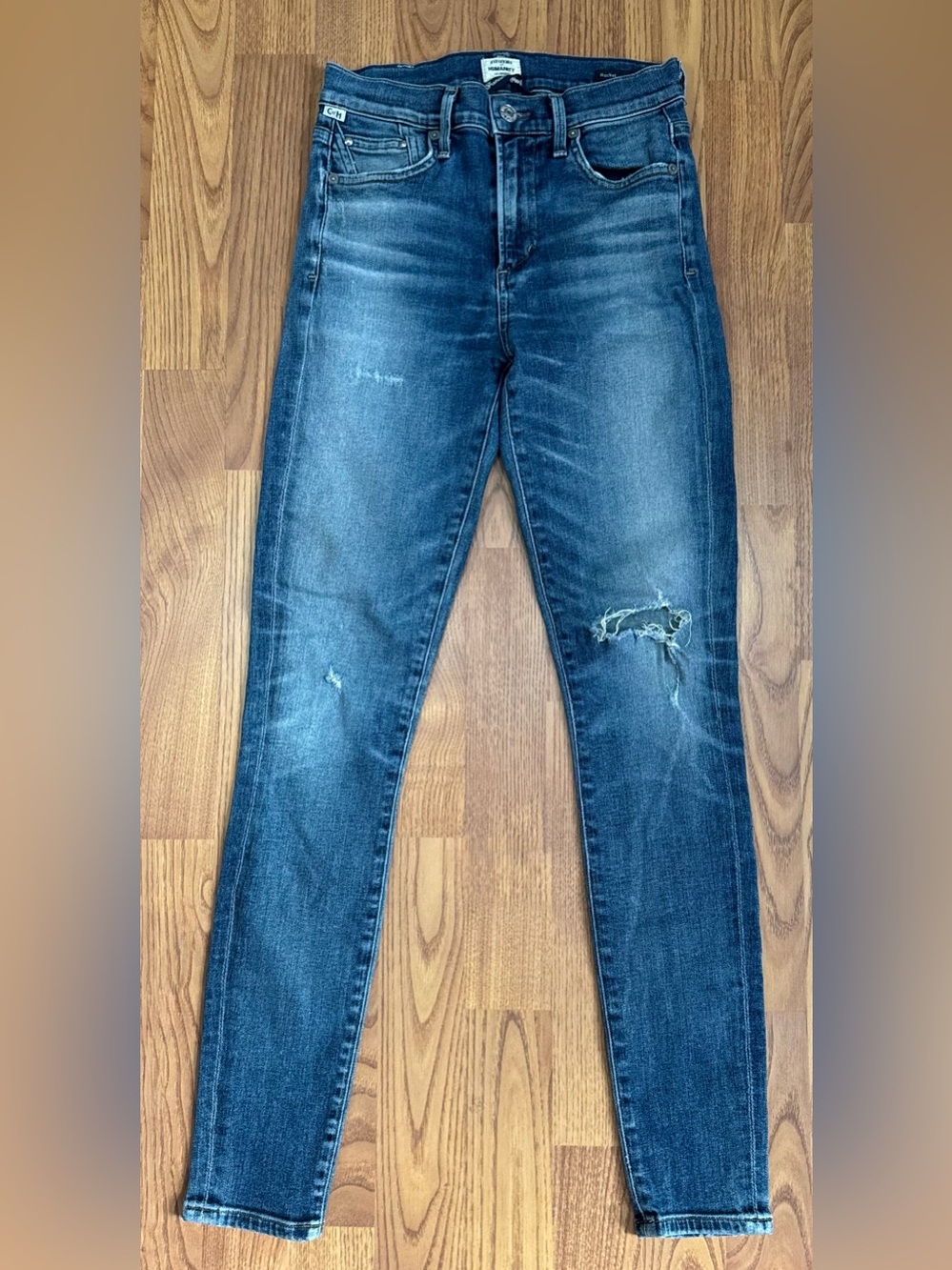 ❤️ Citizens Of Humanity Size 24 High Rise Skinny Distressed Rocket Jeans (B16)